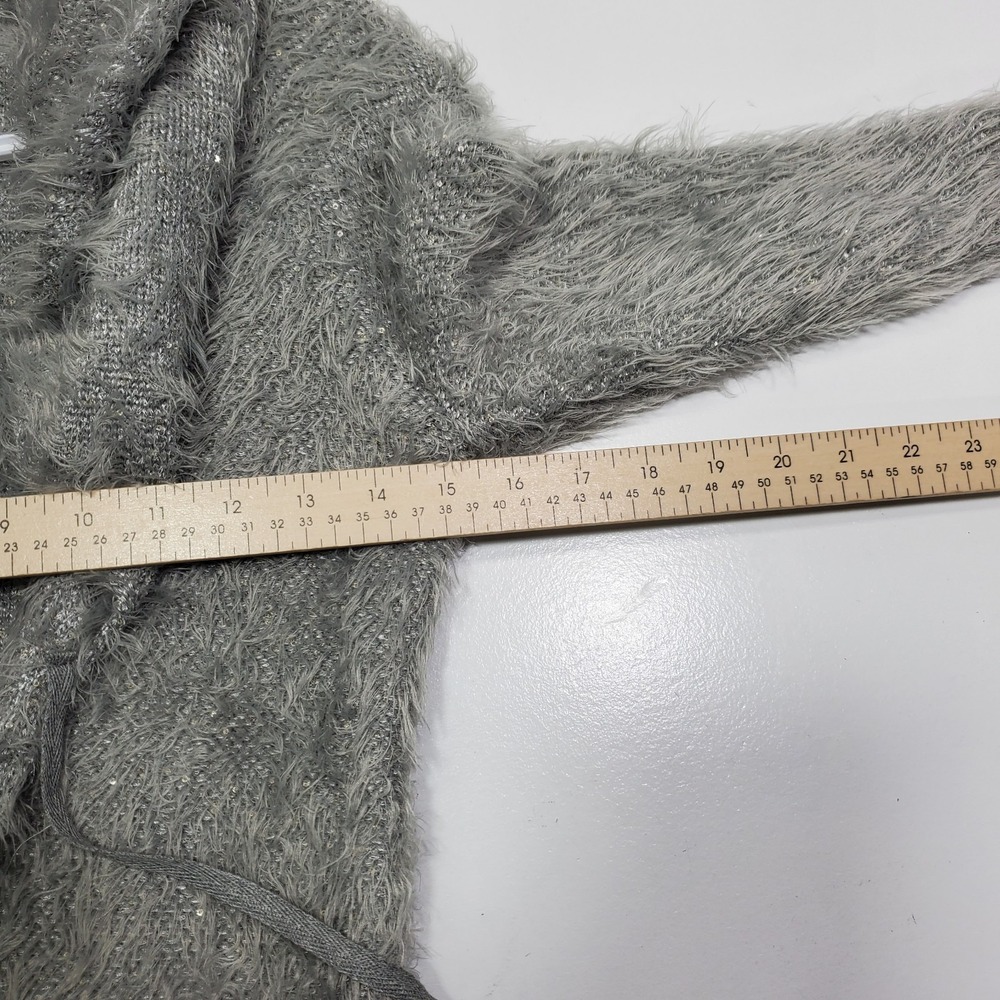 Free People Womens Cardigan Fuzzy Wrap Cropped Cardigan Size XS Gray Casual - Picture 9 of 10